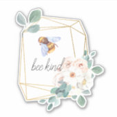 Bee Kind | かわいいマルハナバチの水彩イラスト名言 シール (正面)