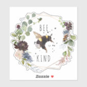 Bee Kind | かわいいマルハナバチの水彩イラスト名言 シール (シート)