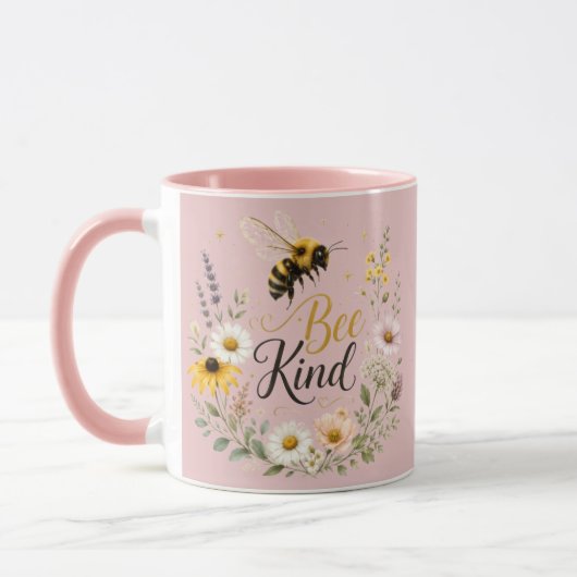 Bee Kind アクセントマグ マグカップ (左)