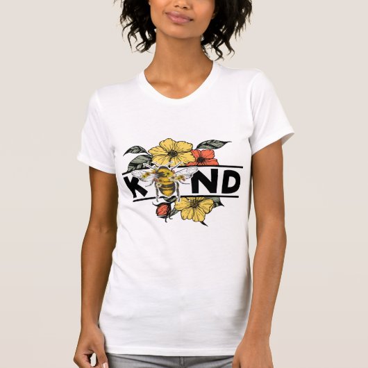 Bee Kind – エレガントファッション Tシャツ (正面)