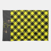 "Bee Kind" ギンガムチェック キッチンタオル (横)