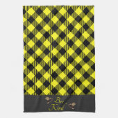 "Bee Kind" ギンガムチェック キッチンタオル (縦)