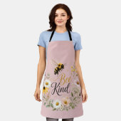 Bee Kind フラワーエプロン エプロン (着用した状態)