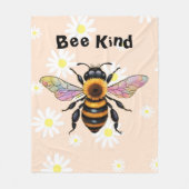 Bee Kind  フリースブランケット (正面)