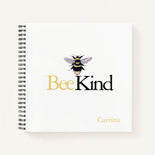 Bee Kind（昆虫）マルハナバチJournal Notebook ノートブック (正面)