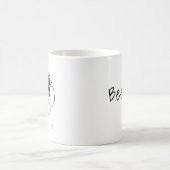 Bee Kind 花柄受粉イラストマグカップ コーヒーマグカップ (中央)