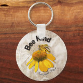 Bee Kind – 調和のとれた自然 キーホルダー (正面)