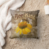 Bee Kind – 調和のとれた自然 クッション (ブランケット)