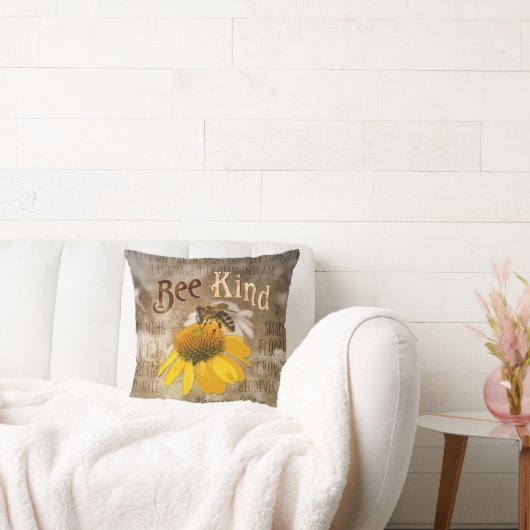 Bee Kind – 調和のとれた自然 クッション (ソファ)