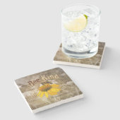 Bee Kind – 調和のとれた自然 ストーンコースター (横)