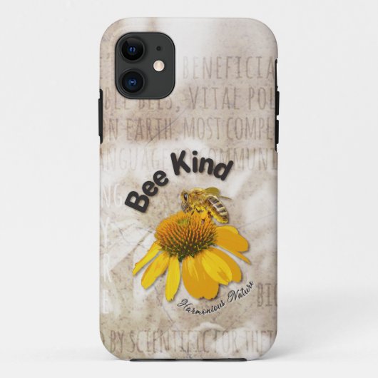 Bee Kind – 調和のとれた自然 Case-Mate iPhoneケース (裏面)