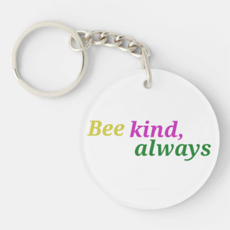 Bee Kind Always – ミニマリストやる気を起こさせるKeychai キーホルダー