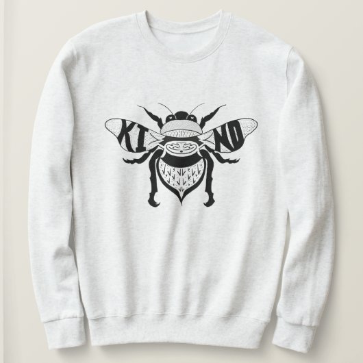 Bee Kind/Be Kindスウェットシャツグレー スウェットシャツ (デザイン正面)