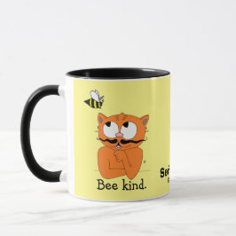Bee kind (Be Kind) 励ましのキャラクターキャット マグカップ