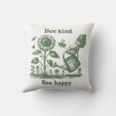 Bee Kind Bee Bee ハッピー ヒマワリ ケアギバー ギフト クッション (裏面)