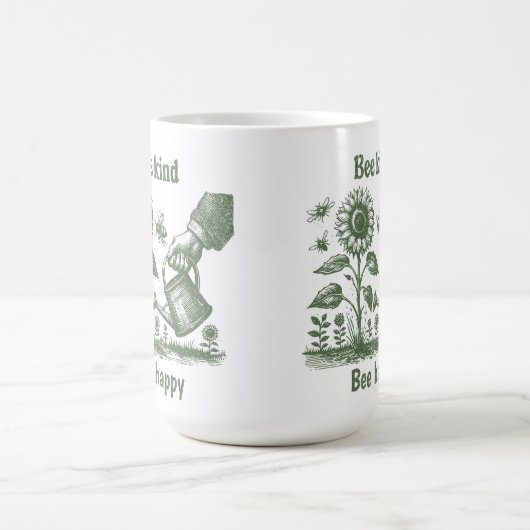 Bee Kind Bee Happy for Environmental educators コーヒーマグカップ (中央)