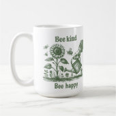 Bee Kind Bee Happy for Environmental educators コーヒーマグカップ (左)