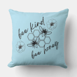 bee kind bee honey throw pillow クッション