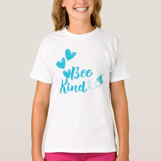 Bee Kind" Blue Hearts Tee Tシャツ