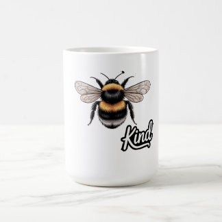 Bee Kind Cute Bumblebee Illustration - Inspiration コーヒーマグカップ