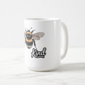 Bee Kind Cute Bumblebee Illustration - Inspiration コーヒーマグカップ (正面右)