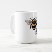 Bee Kind Cute Bumblebee Illustration - Inspiration コーヒーマグカップ (正面左)