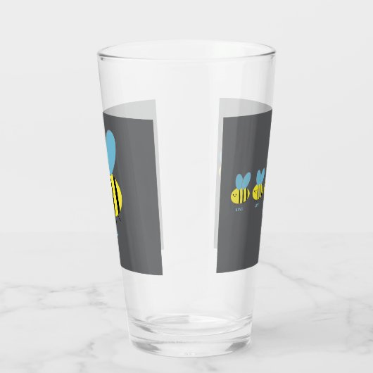 Bee Kind Grey タンブラーグラス (右)