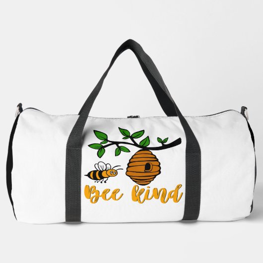 Bee Kind Hive Tree ダッフルバッグ (正面)