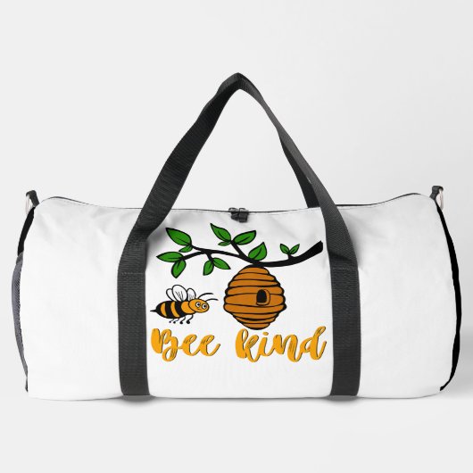 Bee Kind Hive Tree ダッフルバッグ (裏面)