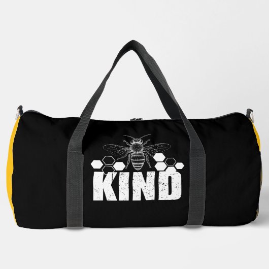 Bee Kind Honeycomb Graphic ダッフルバッグ (正面)