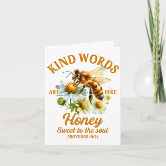 Bee Kind Kindness Motivational Kind Words Are Like カード (正面)