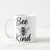 Bee Kind Sitive Quote Cute Funny Design For Kids コーヒーマグカップ (左)