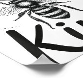 Bee Kind Sitive Quote Cute Funny Design For Kids ポスター (角)