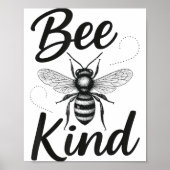 Bee Kind Sitive Quote Cute Funny Design For Kids  ポスター (正面)