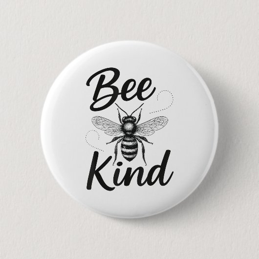 Bee Kind Sitive Quote Cute Funny Design For Kids  缶バッジ (正面)