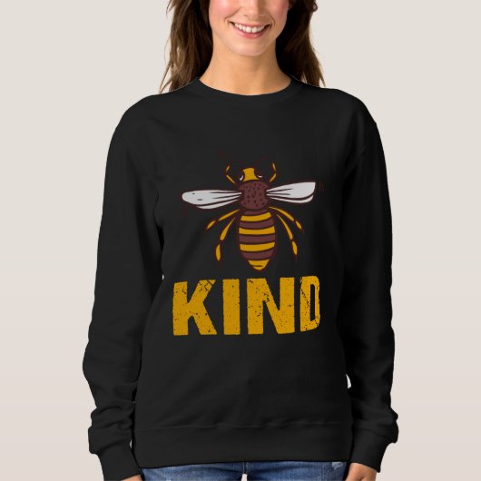 Bee Kind Women Cute Bee Clothes Be Kind Kids Girl スウェットシャツ (正面)