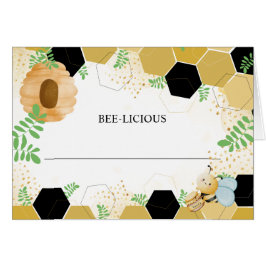 BEE-licious Blank Food Tent Card
