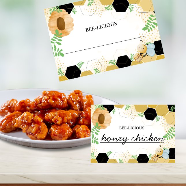 BEE-licious Blank Food Tent Card (クリエイターアップロード済み)