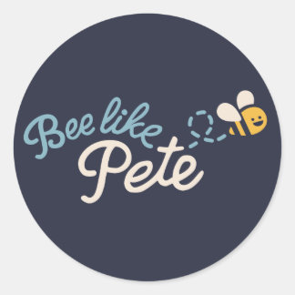 Bee Like Peteステッカー ラウンドシール