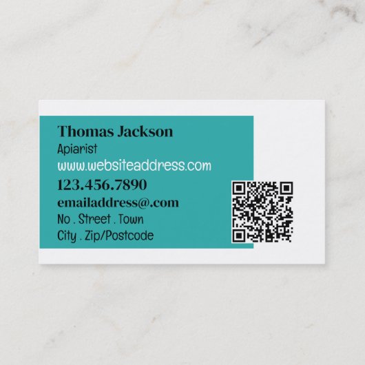 Bee Logo - Beekeeper, Honey農家 名刺 (裏面)