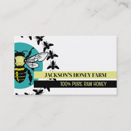 Bee Logo - Beekeeper, Honey農家 名刺 (正面)