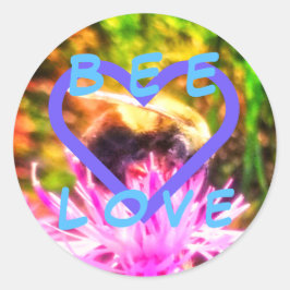 BEE LOVE+大型ラウンドステッカー ラウンドシール