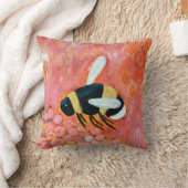 Bee Lover Insect Throw Pillow Home Decor クッション (ブランケット)
