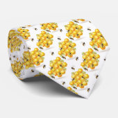 Bee Lovers Honeycomb Custom Necktie ネクタイ (ロール)