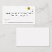 Bee Many Honeycombsベビーシャワーゲームカード エンクロージャーカード (正面/裏面)