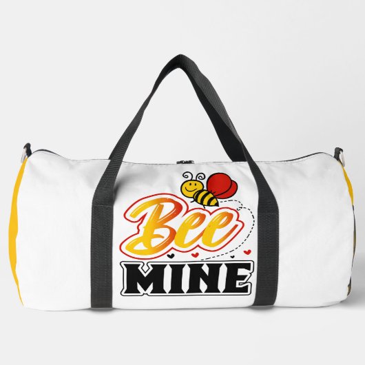 Bee Mine ハート ダッフルバッグ (正面)