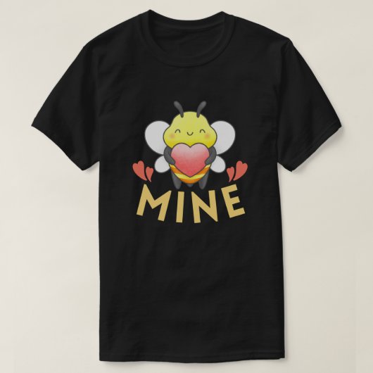 BEE MINE – バおもしろいレンタインデー Tシャツ (デザイン正面)