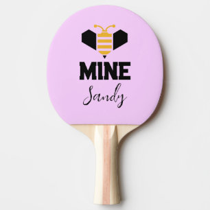 Bee Mine (名前)ミニマルなロマンチックギフト 卓球ラケット