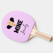Bee Mine （名前）ミニマルなロマンチックギフト 卓球ラケット (横)