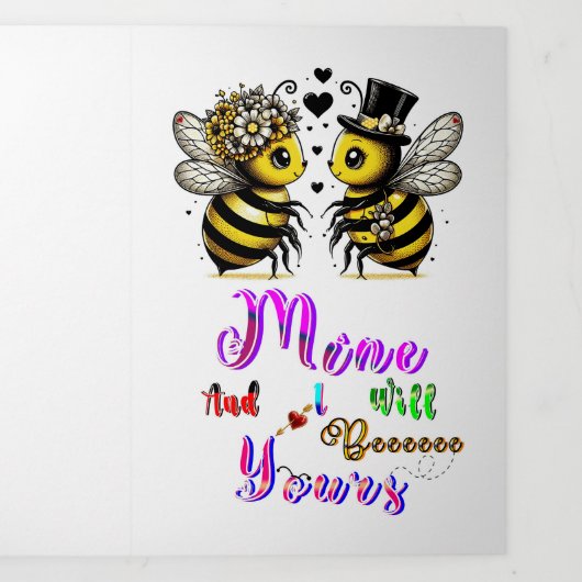 Bee Mine And I Will Bee Yours 三つ折り案内状 (カバー)